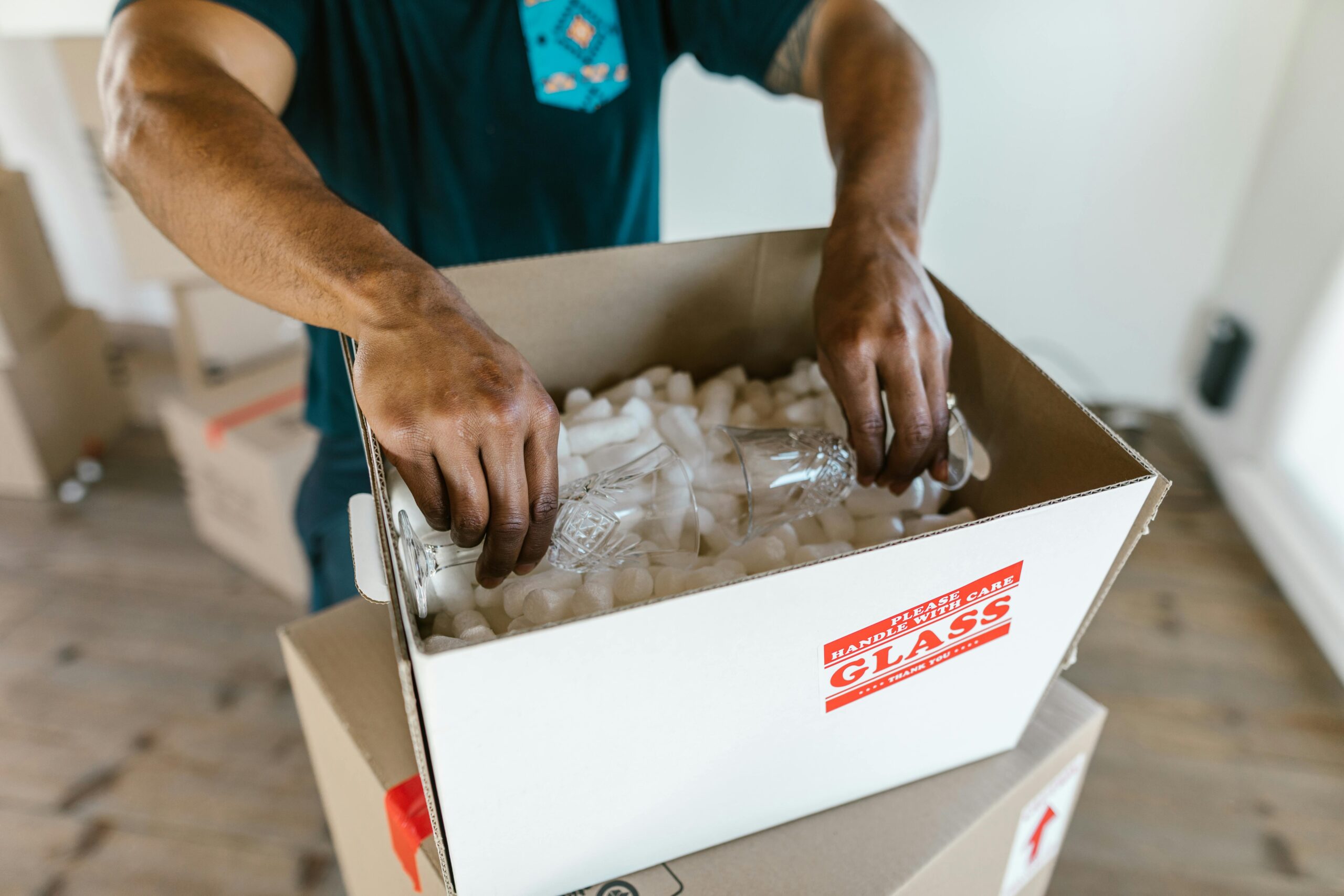 Packing glassware